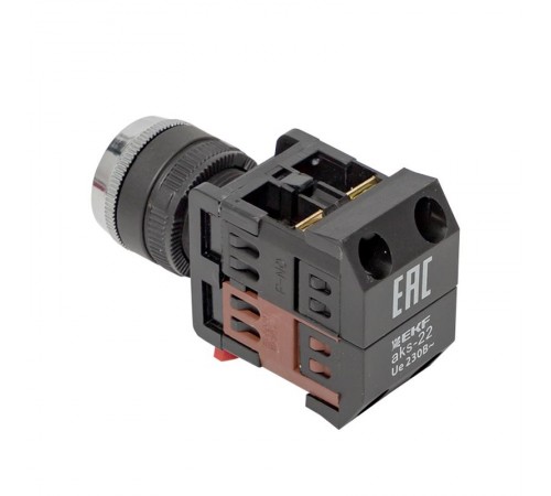 Переключатель АKS-22 черный c замком возвратный NO+NC EKF PROxima  aks-22  EKF