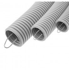 Труба ПВХ гофрир. легкая, с зондом диам 20 мм, огнестойкость E60-E90  10120-E90  Ecoplast