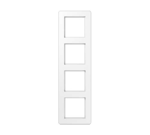 Рамка для вертикальной и горизонтальной установки, 4 поста; термопласт; белый; A FLOW  AF584BFWW  Jung