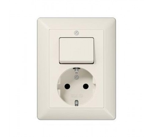 Штепсельная розетка SCHUKO 16A 250V~ с универсальным выключателем; слоновая кость  AS5576U  Jung