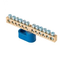 Шина "0" 63.12 (1-н изолятор стойка) латунь EKF PROxima  sn0-63-12-1  EKF