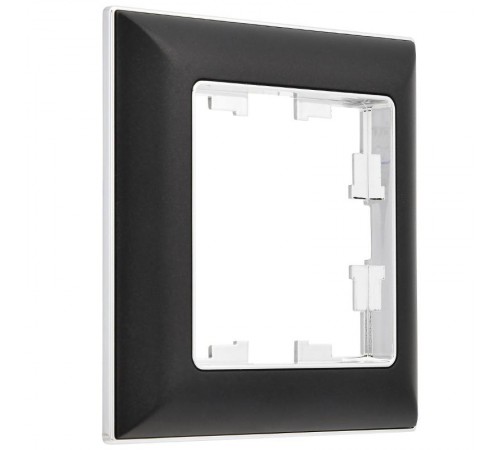 BRITE Рамка 1-ая РУ-1-Бр хром/черный  BR-M12-12-2-K23  IEK