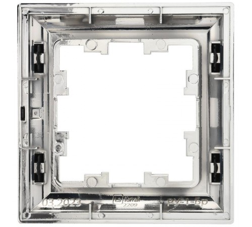 BRITE Рамка 1-ая РУ-1-Бр хром/черный  BR-M12-12-2-K23  IEK
