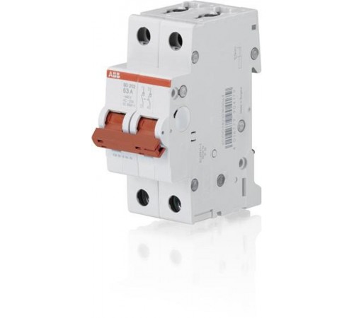 Рубильник 2 пол. SD202/40 рычаг красный  2CDD282101R0040  ABB