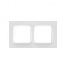 Рамка на 2 поста белого матового цвета S82 Concept