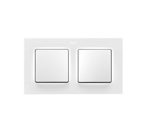 Рамка на 2 поста белого матового цвета S82 Concept