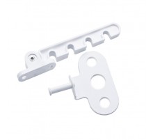 Ограничитель открывания 4-позиционный пластик с металл держателем, белый (1 шт) - пакет   130856  Tech-KREP