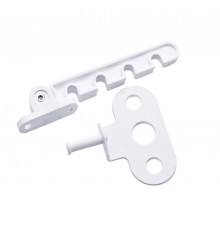 Ограничитель открывания 4-позиционный пластик с металл держателем, белый (1 шт) - пакет   130856  Tech-KREP