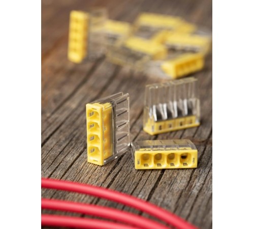 Строительно-монтажная клемма СМК 2273-244 (с пастой) 4 отверстия 0,5-2.5мм2 (100шт.) EKF PROxima  plc-smk-2273-244  EKF