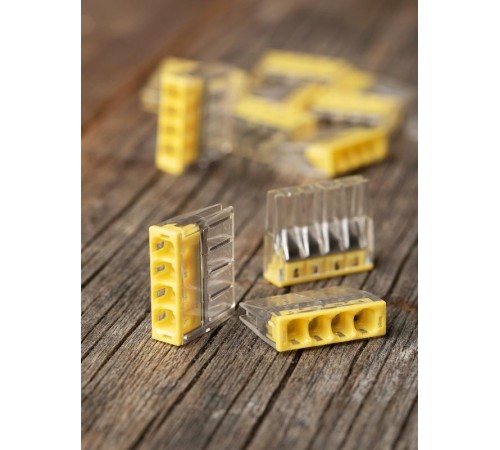 Строительно-монтажная клемма СМК 2273-244 (с пастой) 4 отверстия 0,5-2.5мм2 (100шт.) EKF PROxima  plc-smk-2273-244  EKF