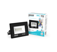 Прожектор светодиодный Elementary 10W 845lm 4000К 200-240V IP65 черный LED 1/20  613100210  Gauss