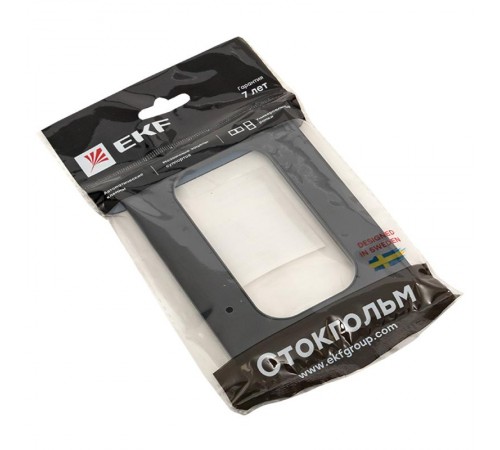 Стокгольм Рамка для розетки 2-местная черная EKF PROxima  EYM-G-303-30  EKF