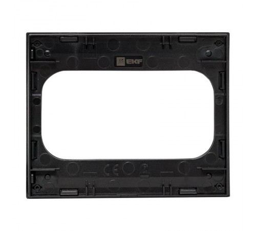 Стокгольм Рамка для розетки 2-местная черная EKF PROxima  EYM-G-303-30  EKF