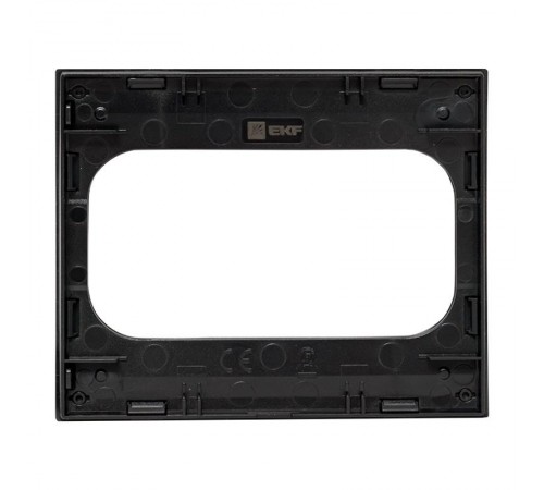 Стокгольм Рамка для розетки 2-местная черная EKF PROxima  EYM-G-303-30  EKF