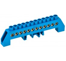 Шина N ноль в комбинированном DIN-изоляторе Стойка ШНИ-8х12-12-КС-С  YNN10-812-12DP-K07  IEK