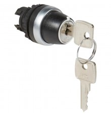 Переключатель с ключом № 455 - Osmoz - для комплектации - без подсветки - IP 66 - 3 положения с фиксацией - 90°  023960  Legrand