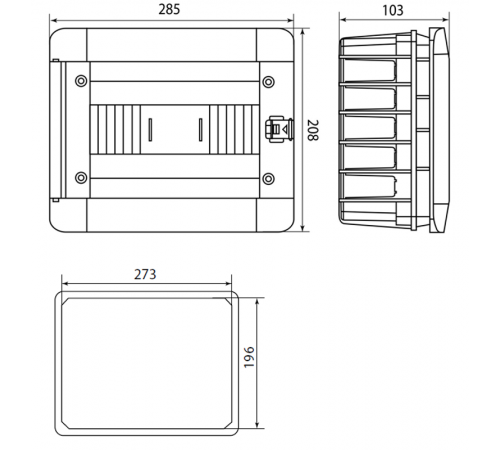 Бокс пластиковый встраиваемый ЩРВ-Пм-12 модулей IP41  SQ0902-0104  TDM