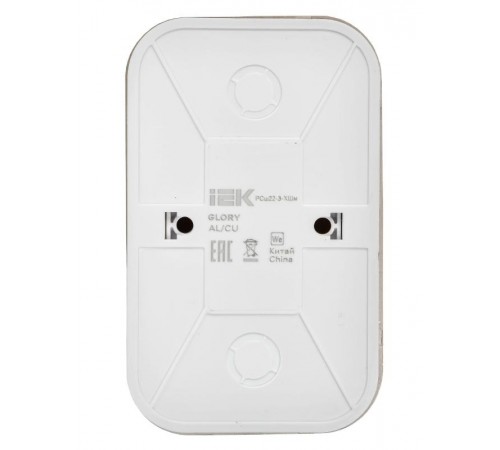 GLORY Розетка 2-местная с з/к/ш о/у 16А РСш22-3-ХШм шампань матовый  ERH24-K37M-16  IEK