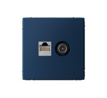ArtGallery Аквамарин Розетка двойная TV + компьютерная RJ45, кат. 5Е  GAL001189  SE