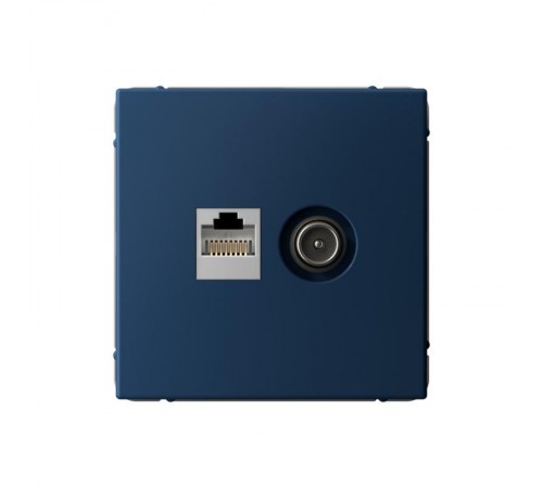 ArtGallery Аквамарин Розетка двойная TV + компьютерная RJ45, кат. 5Е  GAL001189  SE