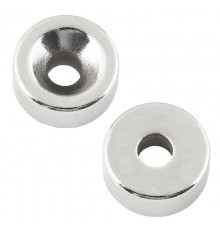 Неодимовый магнитный диск 20х5 мм с зенковкой 10х4,5 мм (упаковка 2 шт.)  72-3603  REXANT