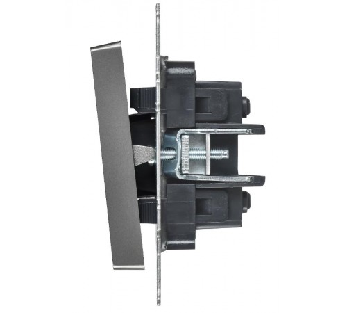 BRITE Выключатель 2-клавишный перекрестный 10А ВС10-2-3-БрС сталь  BR-V23-0-10-K46  IEK