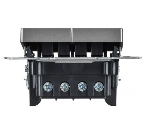 BRITE Выключатель 2-клавишный перекрестный 10А ВС10-2-3-БрС сталь  BR-V23-0-10-K46  IEK