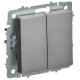 BRITE Выключатель 2-клавишный перекрестный 10А ВС10-2-3-БрС сталь  BR-V23-0-10-K46  IEK