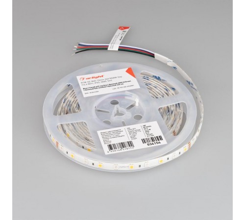 Лента светодиодная RTW-SE-B60-10mm 24V RGBW-Day (14.4 W/m, IP65, 5060, 5m) (arlight, Открытый)  034154  Arlight