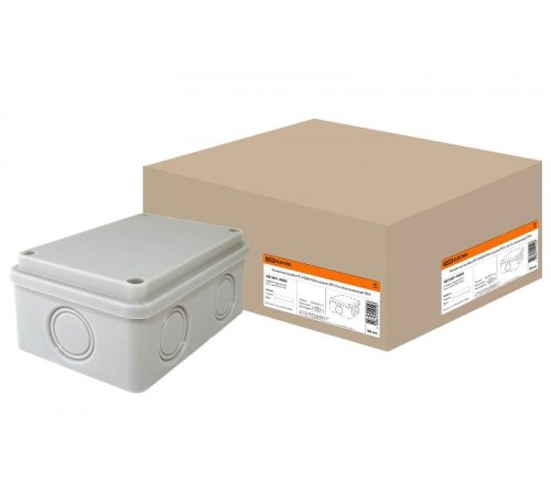 Коробка распределительная о/п 120х80х50мм, крышка, IP55, 6 вх., без гермовводов  SQ1401-0805  TDM