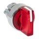 Механизм исполнительный переключателя ХB4 красный на 2 положения возвратный без фиксации, с подсветкой с короткой ручк IP65  XB4BD2L-R-65  EKF