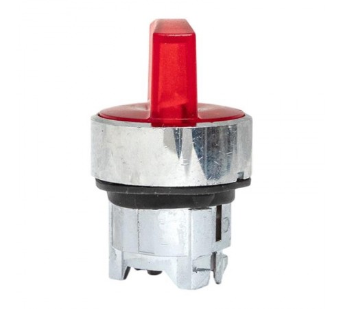 Механизм исполнительный переключателя ХB4 красный на 2 положения возвратный без фиксации, с подсветкой с короткой ручк IP65  XB4BD2L-R-65  EKF