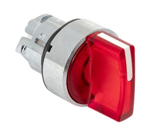 Механизм исполнительный переключателя ХB4 красный на 2 положения возвратный без фиксации, с подсветкой с короткой ручк IP65  XB4BD2L-R-65  EKF
