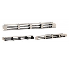 Патч-панель PPTR-19-8CU-STL 19" для претерминированных медных и оптических кассет, 8 слотов под кассеты, 1U  235657  Hyperline