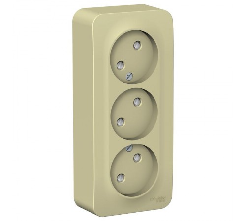 Blanca Бежевый О/У с изолирующей пластиной Розетка 3-ая без з/к со шт. 16А, 250В  BLNRA001317  SE