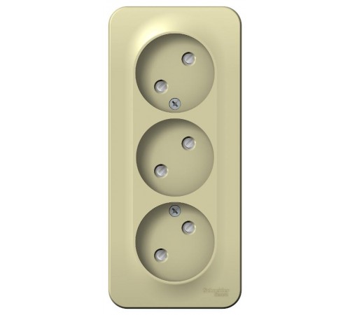 Blanca Бежевый О/У с изолирующей пластиной Розетка 3-ая без з/к со шт. 16А, 250В  BLNRA001317  SE