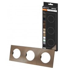 Рамка тройная бронза, алюминий, текстурированный, "Байкал"   SQ1819-0457  TDM