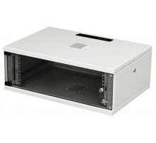 Шкаф настенный WZ-2733-01-S2-011 (19"),серия SU,6U,312x600х400,со стекл.дв.ю,с открыв.стенками,сер. (RAL 7035) (SU-106) собр.  23164  Zpas