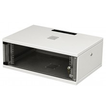 Шкаф настенный WZ-2733-01-S1-011 (19"),серия SU,4U,223x600х400,со стекл.дв.ю,с откр.стенками,сер. (RAL 7035) (SU-104) собр.  23163  Zpas