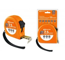 Рулетка, длина 7.5 м, стальная лента, ширина 25 мм, прорезиненное покрытие, магнит, "Рубин"  SQ1018-0107  TDM