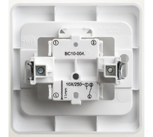 Этюд Белый С/У Переключатель 1-клавишный  BC10-004B  SE