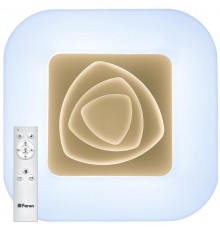 Светильник светодиодный декоративный бытовой накл. с пультом AL5540 тарелка 90W 3000К-6500K квадратный  41142  Feron