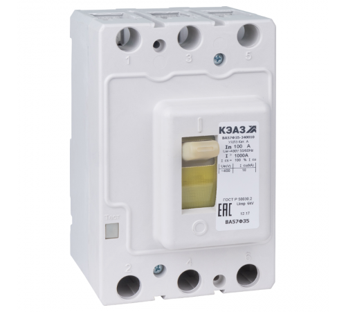 Выключатель автоматический ВА57Ф35-340010-25А-250-400AC-УХЛ3  109315  КЭАЗ