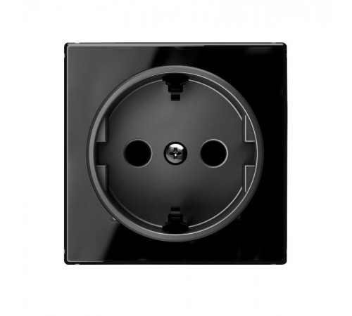 Накладка для розетки SCHUKO, серия SKY, цвет стекло чёрное2CLA858800A2501 ABB