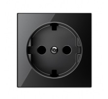 Накладка для розетки SCHUKO с плоской поверхностью, серия SKY, цвет стекло чёрное2CLA858890A2501 ABB