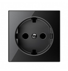 Накладка для розетки SCHUKO с плоской поверхностью, серия SKY, цвет стекло чёрное2CLA858890A2501 ABB