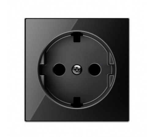 Накладка для розетки SCHUKO с плоской поверхностью, серия SKY, цвет стекло чёрное2CLA858890A2501 ABB