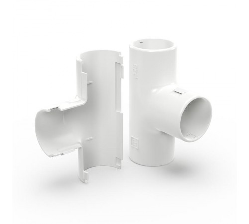 Тройник разборный белый d25 мм (1шт/200шт уп/кор)  PR13.02455  Промрукав