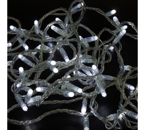 Гирлянда Нить 10м, постоянное свечение, прозрачный ПВХ, 230В, цвет Белый, 200 LED  305-195  NEON-NIGHT