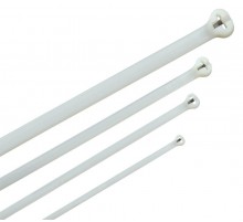 Хомут Хку 7,6х300мм со стальным замком белый (100шт)  UHH34-D076-320-100-K01  IEK